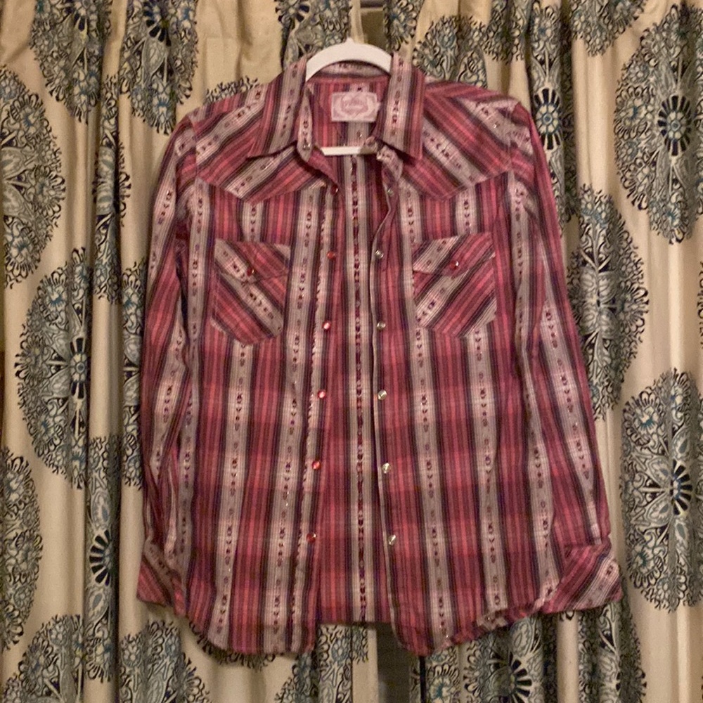 Pearl snap cowgirl hardware western top